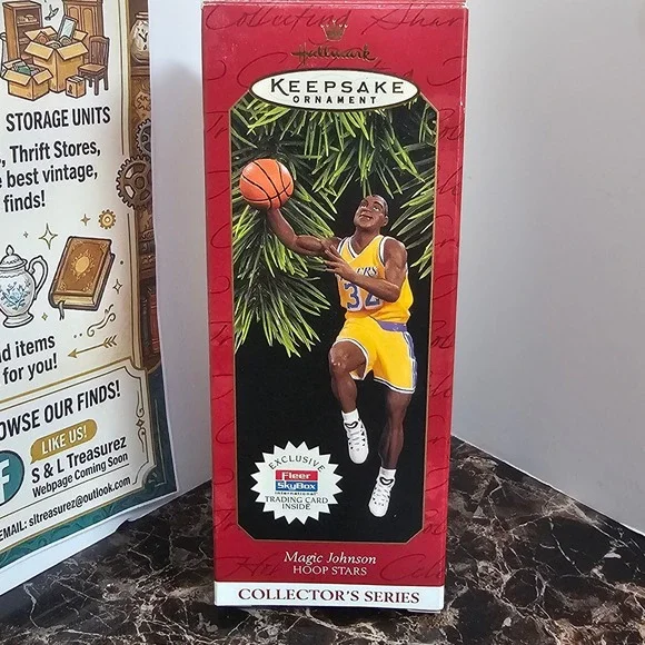 Hallmark Keepsake Magic Johnson Hoop Stars Ornament 1997 Lakers QXI6832 New