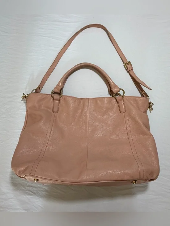 GILI (Got It, Live It) Roma Leather Tote/Shoulder Bag in a soft pink/blush shade