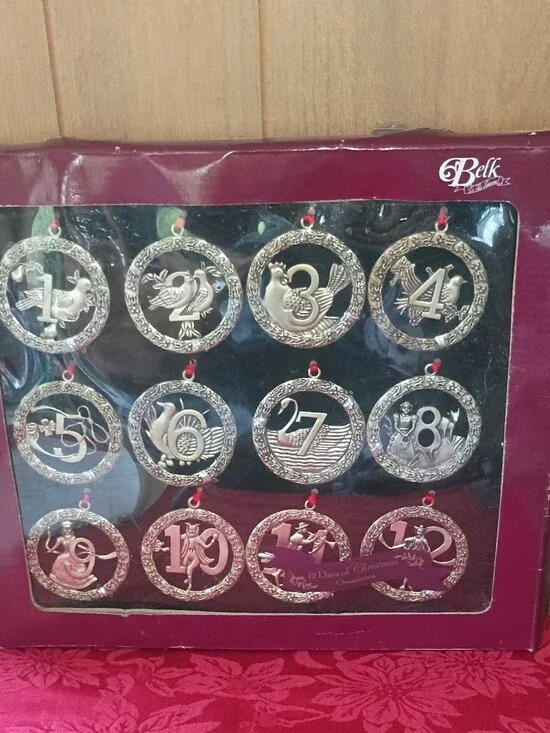 Vintage Silvertone Christmas Ornaments