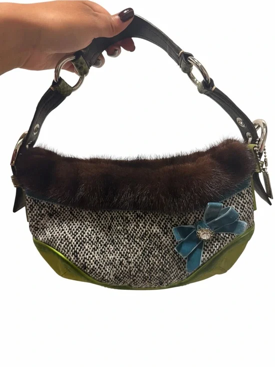 Vintage Coach Tweed Mink Purse