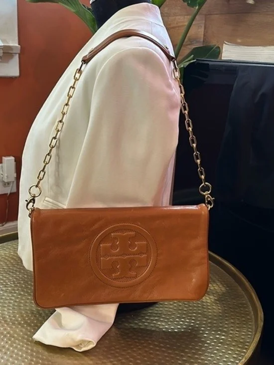 Tory Burch Tan Leather Shoulder Bag