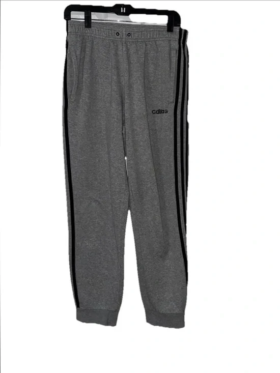 adidas Men's Light Gray Sweatpants Medium