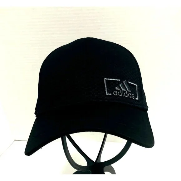 Adidas Aeroready Baseball Cap Black Honeycomb Weave S/M Moisture Wick Athleisure