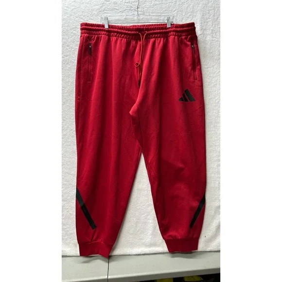 Adidas Mens Size 3XL Red Drawstring Z.N.E. Jogger Track Pants