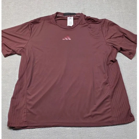 Adidas Training ClimaCool+ Mens XL Burgundy Short Sleeve Performance T-Shirt