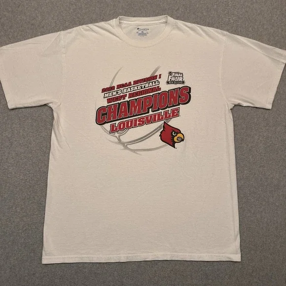 Champion Louisville Cardinals 2012 Final Four Champions T-Shirt Mens XL Crewneck