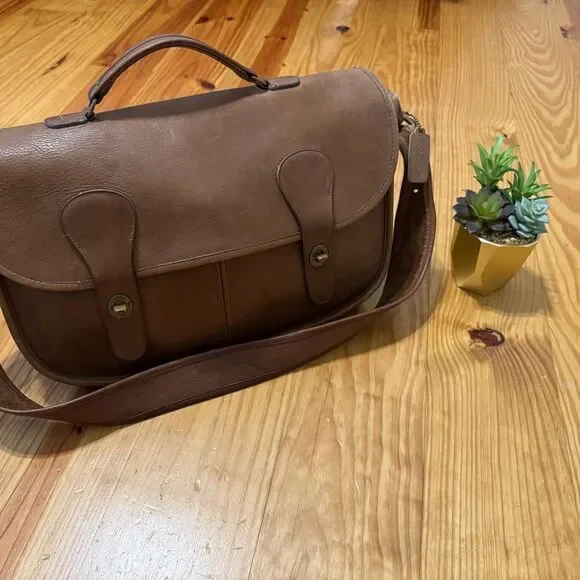 Vintage Coach Musette Leather Messenger Bag Briefcase Laptop Bag 238-5643