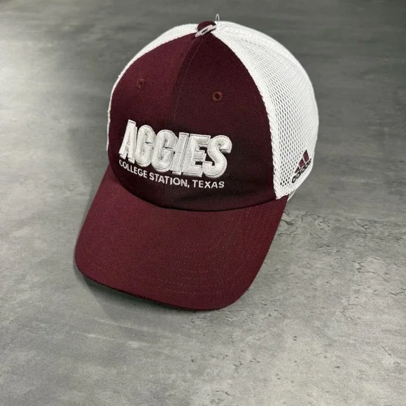 Adidas Texas‎ A&M Aggies Hat Maroon White Mesh Lightweight Athletic Sports Cap