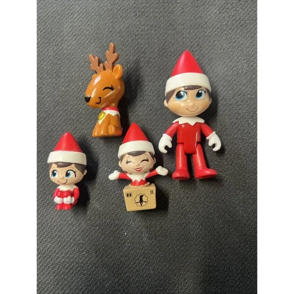 Elf On The Shelf Mini‎ Figures Lot of 4 Christmas Holiday Collectibles 2
