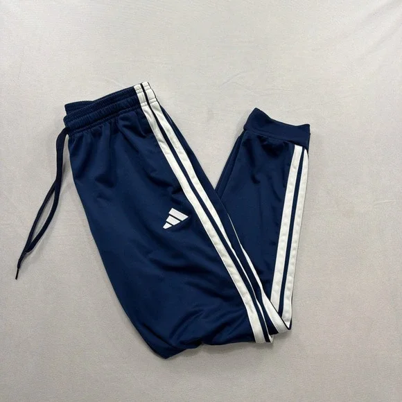 Adidas Pants Track Jogger 3-Stripe Logo Navy Blue Mens Large