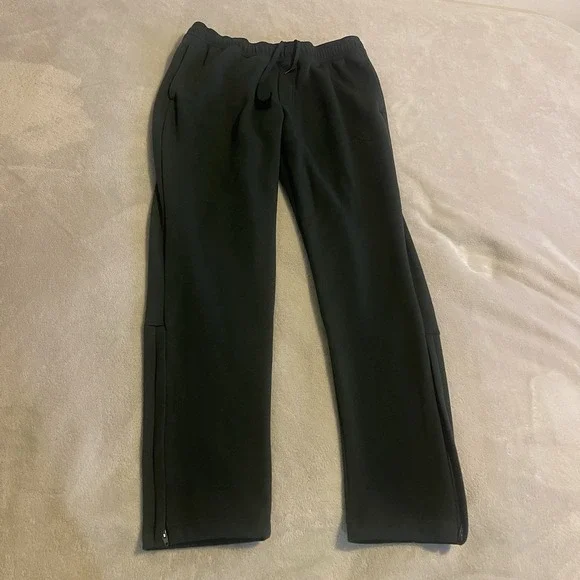 Adidas Sweatpants Men Large Green Workout Exercise Running Athletic Ankle Zipper