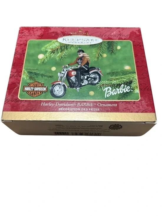 2001 NIB Hallmark Barbie Harley Davidson keepsake Christmas ornament