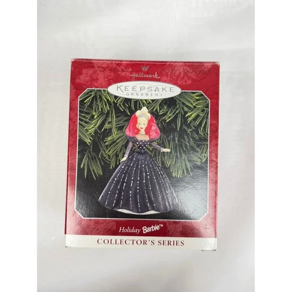 Hallmark Keepsake Ornament 1998 Holiday Barbie Collector's Series Black Dress