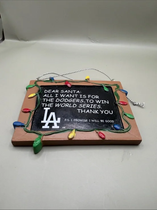 Holiday Plaque Ornament - Brown with Multicolor Lights