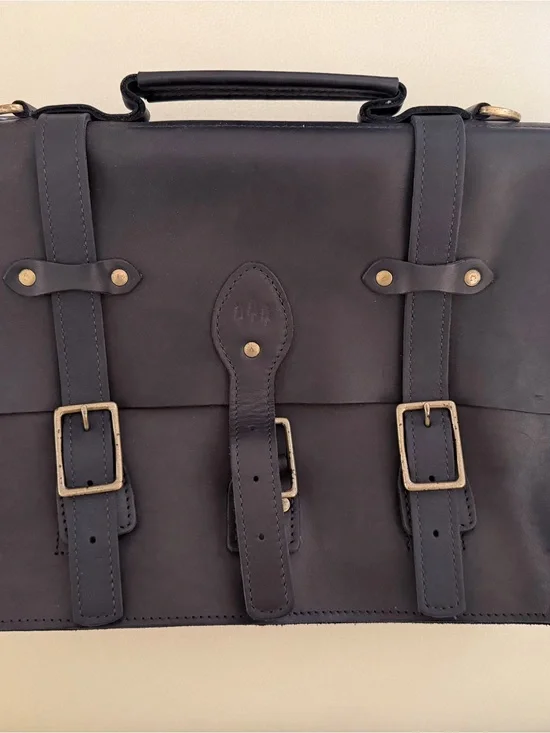 Portland Leather Goods Black Messenger Bag