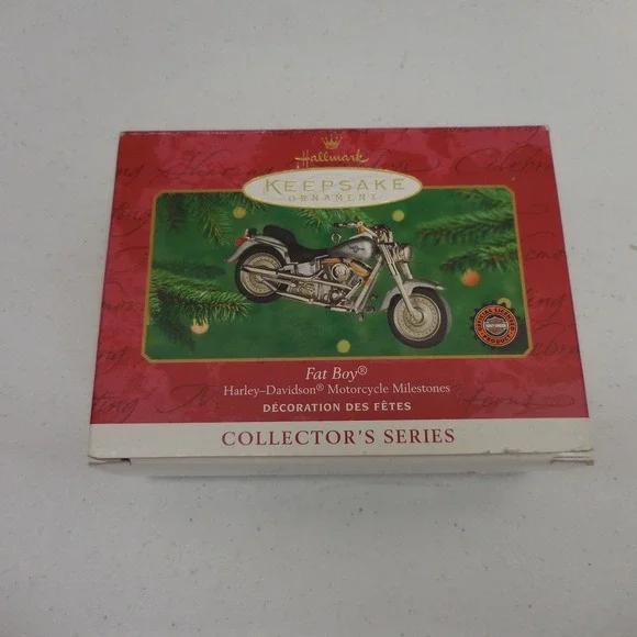 Hallmark Keepsake Harley-Davidson Fat Boy Motorcycle‎ Ornament 2000 QXI6774