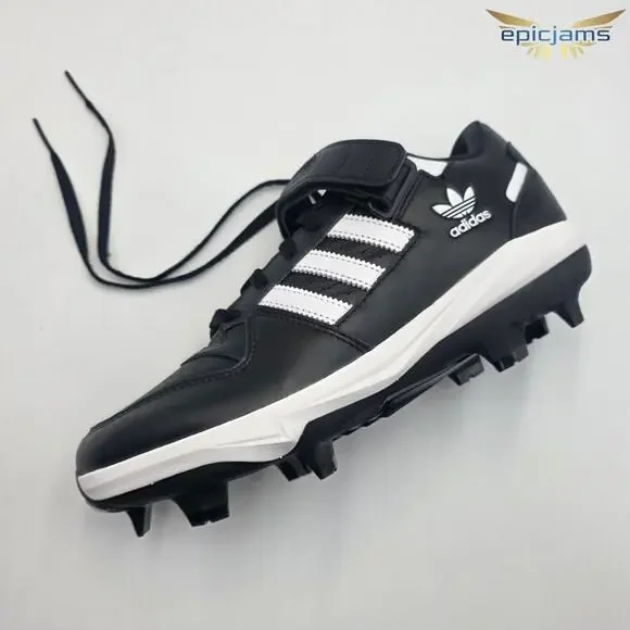 adidas Forum TPU Men's Size 9 Baseball Cleats JR9614 Black White New