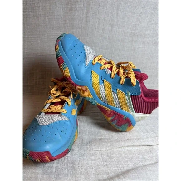 Adidas‎ Harden Stepback J Shoes Cyan/solar Gold Men's Size-7