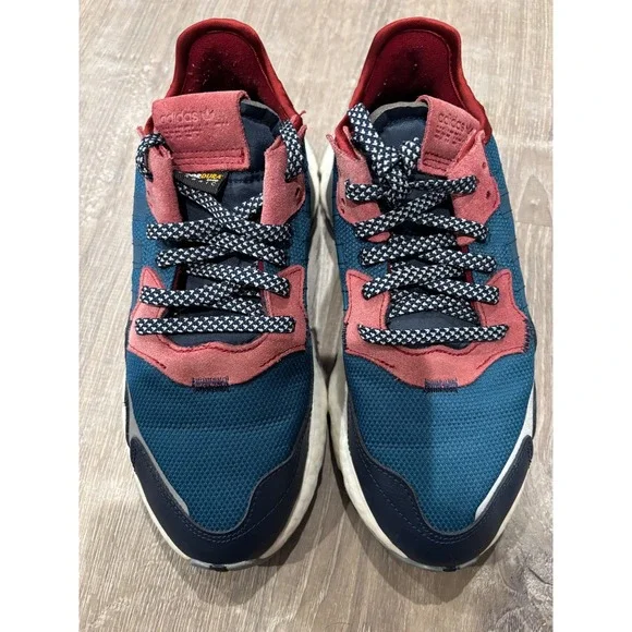 Adidas Nite Jogger Boost Sneakers‎ Blue Red Cordura Mens Shoes