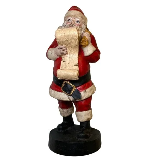 Vintage Windsor Collection Style Santa‎ Figurine Naughty Nice List Resin 10.75