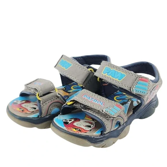 Paw Patrol‎ Toddler Boys Chase Marshall Sport Sandals Blue Grey Size 7
