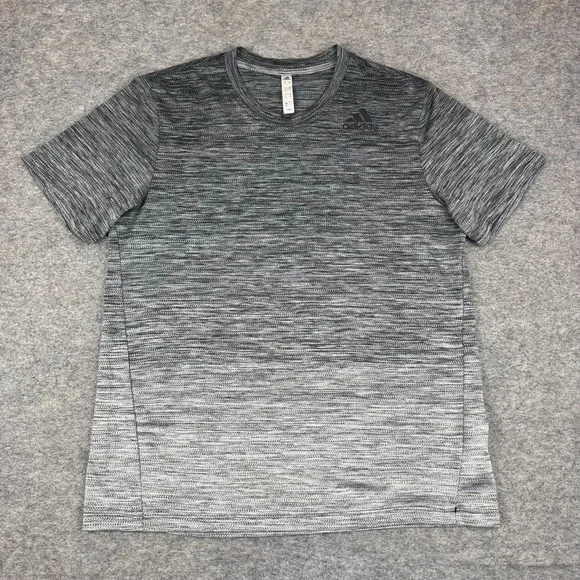 Adidas Gradient Tee T-Shirt Polyester Ombre Gray Mens Medium M
