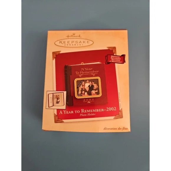 Hallmark Keepsake Christmas Ornament Year To‎ Remember 2002 Photo Holder (76)