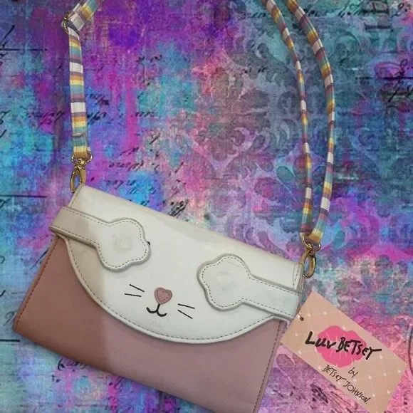 Betsey-johnson Women's Pink and White Bag