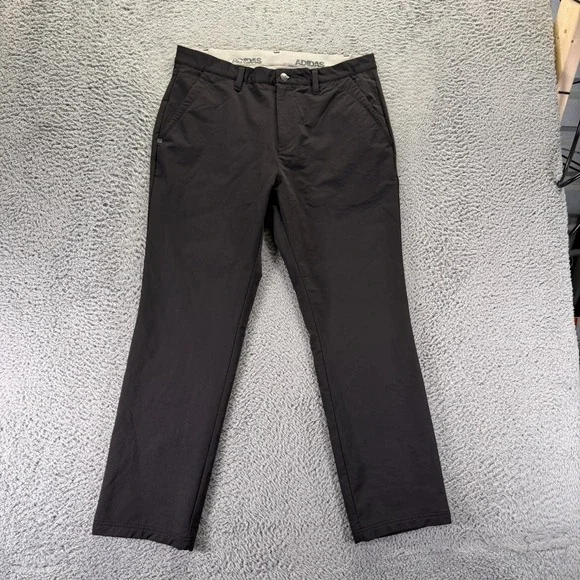 Adidas Pant Men's 34x30 Black Nylon Golf Straight Performance Sports Stretch