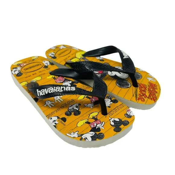 Havaianas‎ Toddlers Sz 11/12C Mickey Mouse Flip Flops Beach Vacation