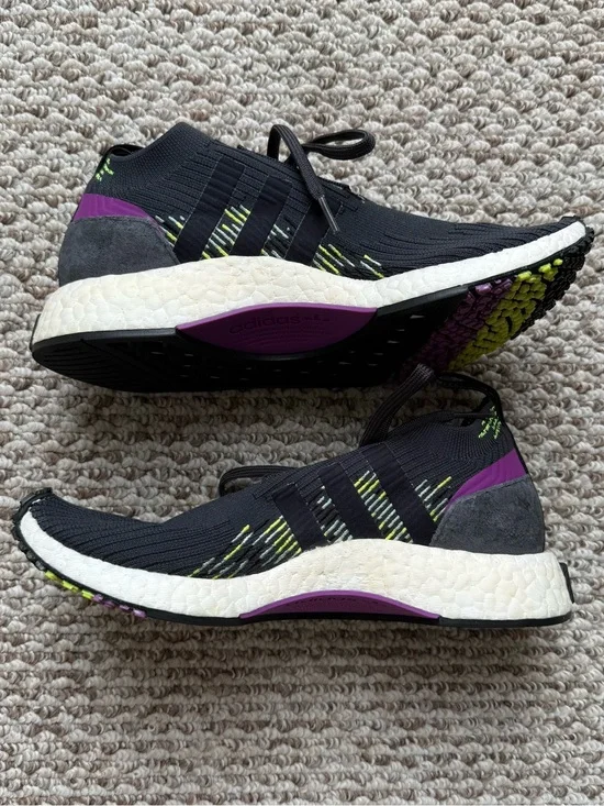Adidas NMD Racer PK Carbon Solar Yellow Purple Sneakers