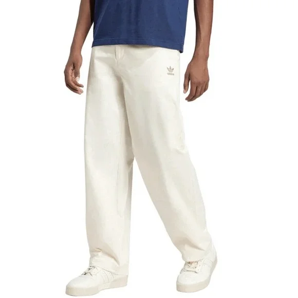 Adidas Men's Trefoil Essentials Chino Pants Size 36 White NWT