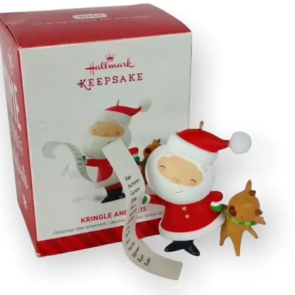 2014 Hallmark Series KRINGLE AND KRIS Santa’s List 1st Keepsake Ornament