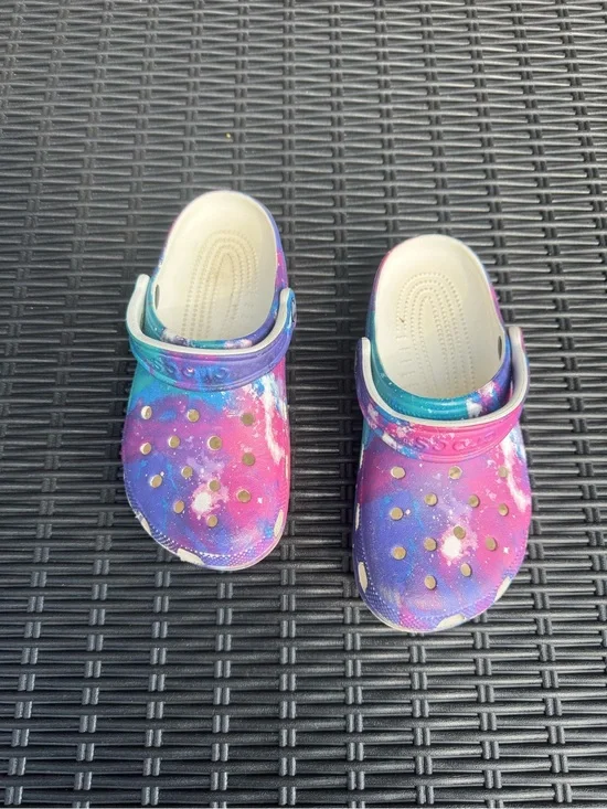 CROCS Kids Galaxy Print Clogs