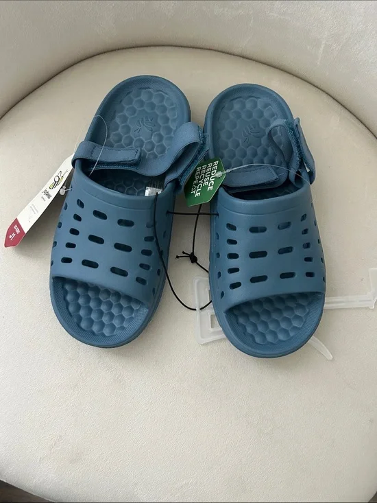 Youth Breathable Blue Foam Sandals with Adjustable Back Strap