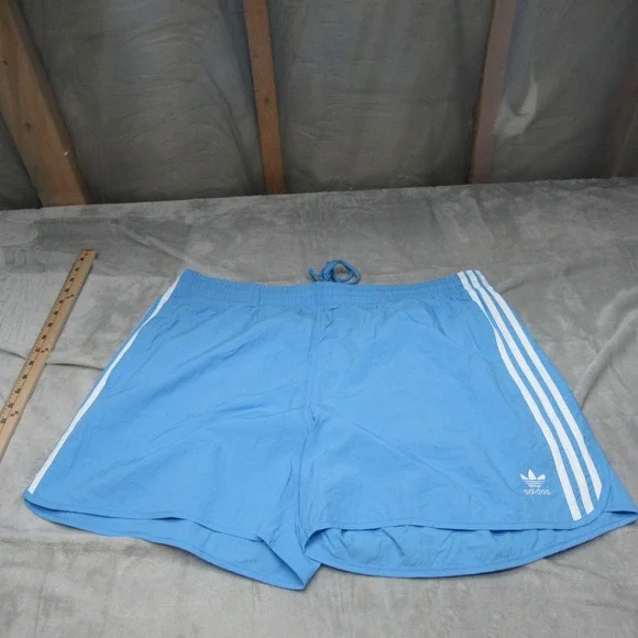Adidas‎ Shorts Mens 2XL Blue Drawstring Light Adicolor Classics Sprinter $45 NEW