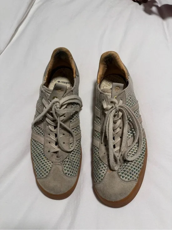 Adidas Men’s Beige Mesh & Suede Casual Sneakers - Politics Size 10