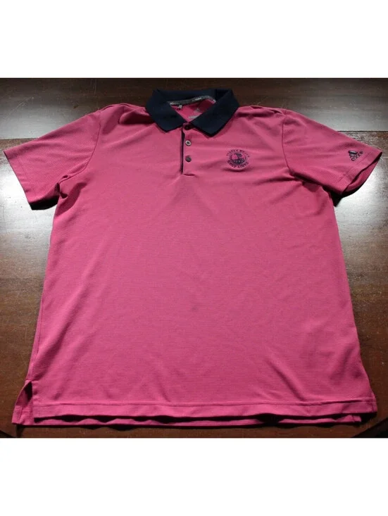 Pebble Beach Golf Links Polo Shirt M Pink adidas