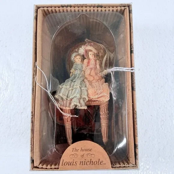 Vintage The House Of Louis Nichole Victorian Ladies Figurine Ornament 1999 NEW