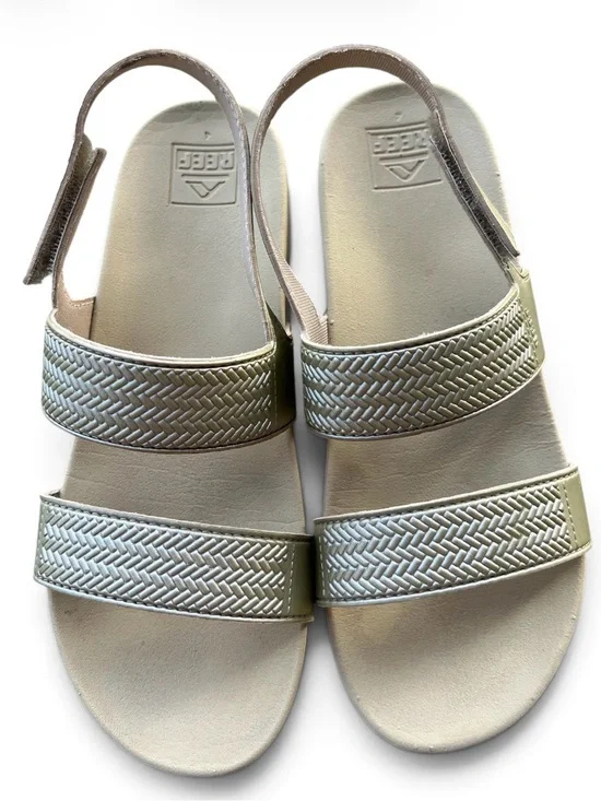 Reef Kids Light Beige Woven Strap Sandals