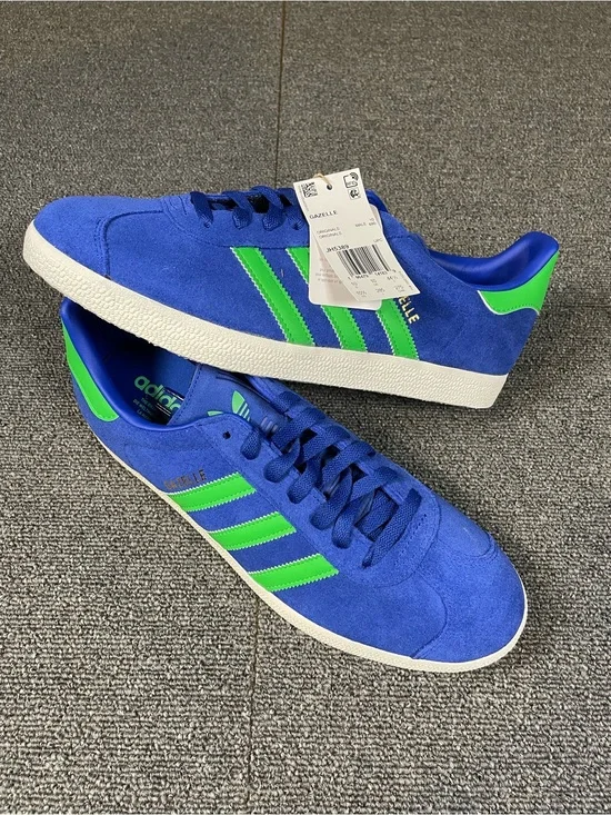 Men’s Adidas Gazelle Sneakers – Blue & Green – Size 10.5 (BNIB)