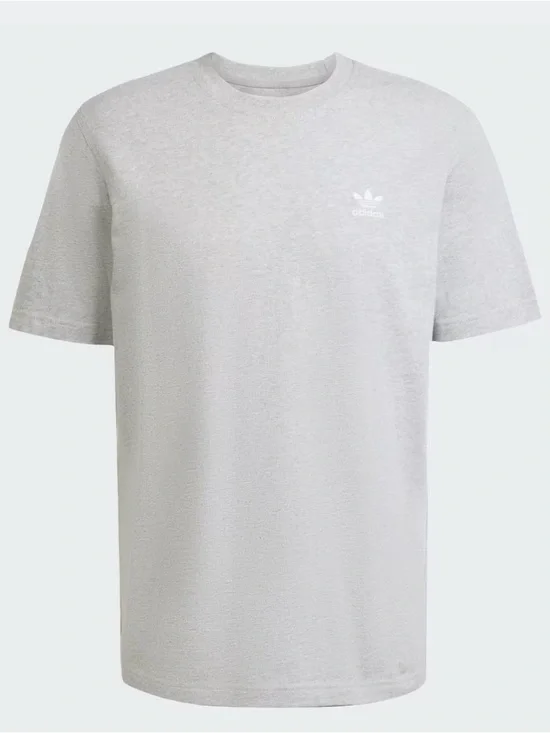 adidas Men’s Light Heather Gray Trefoil Logo Short Sleeve Tee