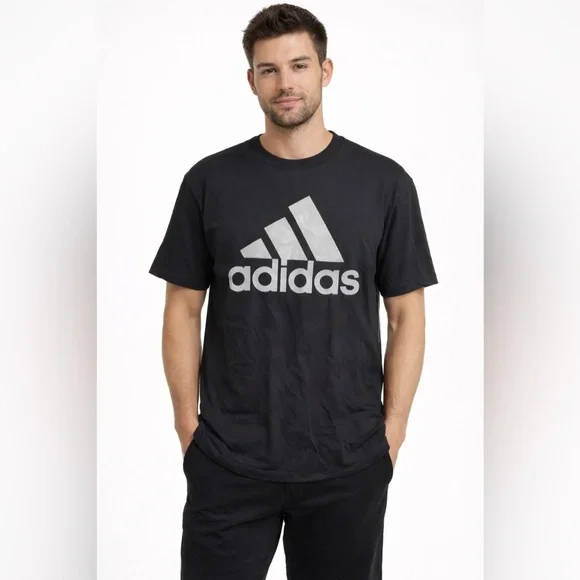 Adidas Golf Black Short Sleeve Cotton T-Shirt Men's L