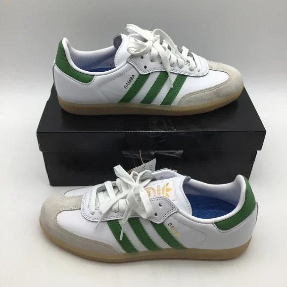 Adidas Samba ADV White Green Gum Men Size 9 Skateboarding Shoes JP8522 NEW