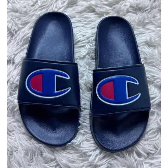 BNWOT Blue Champion Slides Size 2 Boys