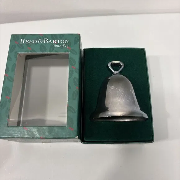 Reed and Barton Christmas Bell Silver Plated Bell Engraved 'Christmas' 2003 Box