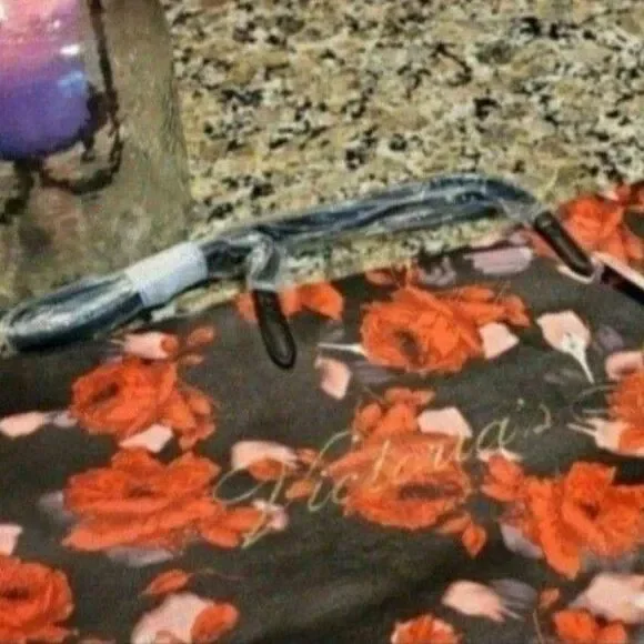 Victoria Secret Large Beautiful Floral Bag with The Signaure Logo. NWT.