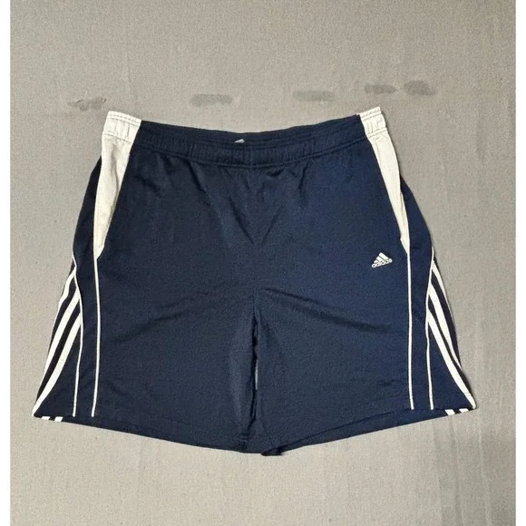 Adidas Men S Athletic Shorts Navy Blue White Size XL Extra Large Excellent
