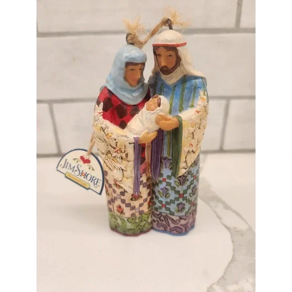 Jim Shore Heartwood Creek Holy Family Christmas Ornament 2007 #4007946 New