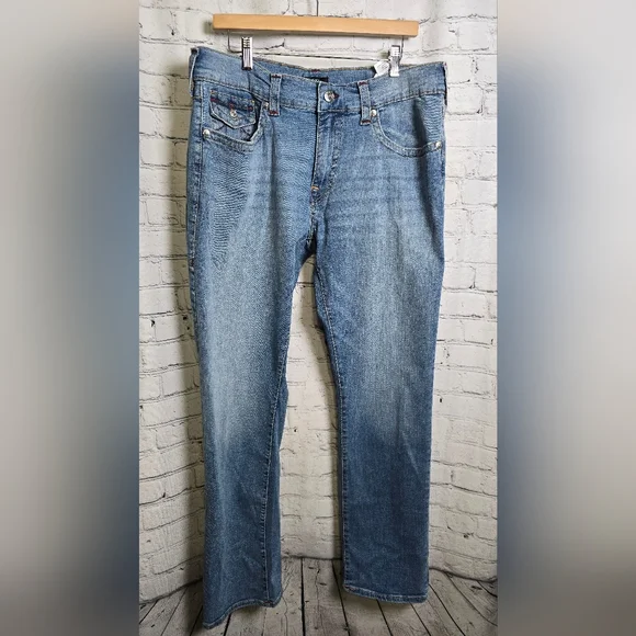 True Religion Men's Ricky Relaxed Straight Jeans‎ Size 36